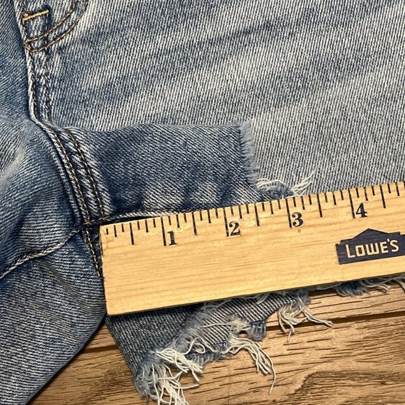 American Eagle Highest Rise 90s Boyfriend Short SZ 8 Cut Off Stretch Denim Blue - Picture 5 of 13